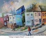 Along Livingston St., St.John's, Oil on Canvas